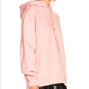 Acne studios yala logo hoodie pink melange xxs